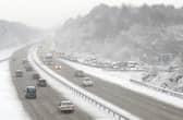 Wintry conditions on the A3M at Waterlooville. Picture: Malcolm Wells (13153-5064)
