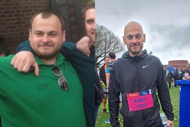 Robbie being able to take part in the Great South Run after losing 7 stone