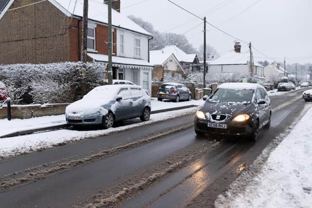 Snow this morning Picture: SWNS
