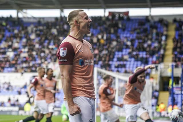 Pompey striker Colby Bishop scored the Blues' important equaliser against Reading deep in first-half stoppage time