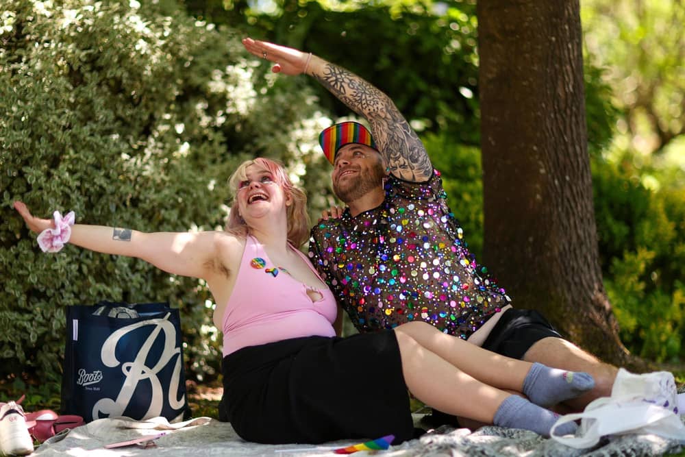 Fareham's first Pride picnic, Civic Gardens, FarehamPicture: Chris Moorhouse (130626-69)