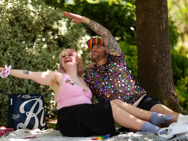 Fareham's first Pride picnic, Civic Gardens, FarehamPicture: Chris Moorhouse (130626-69)
