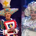 Michael Neilson as Nurse Nelly in New Theatre Royal's Sleeping Beauty (left) and Jack Edwards as The Fairy Godmother in The Kings Theatre's Cinderella