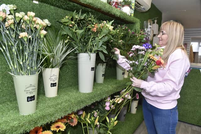 New florist opens as business owner turns her from-home enterprise into a physical shop in Elm Grove, Hayling Island, on Thursday, January 4, called Full Bloom Hayling.
Pictured is: Owner Natalie Weston-Davis.
Picture: Sarah Standing (040123-4338)