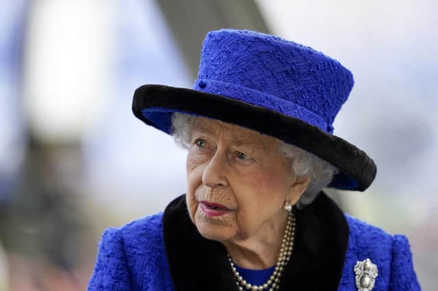 ASCOT, ENGLAND - OCTOBER 16: Queen Elizabeth II during the QIPCO British Champions Day at Ascot Racecourse on October 16, 2021 in Ascot, England. (Photo by Alan Crowhurst/Getty Images)