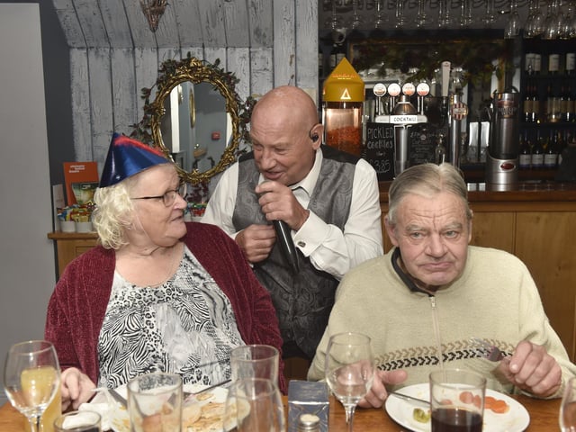 The annual Christmas lunch for OAPs at the White Hart pub in Denmead on Tuesday, December 5, 2023.Picture: Sarah Standing (051223-3150)