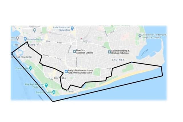 Hampshire police have imposed a dispersal order in the south of Portsmouth covering the Hot Walls in Old Portsmouth and Southsea Common. Picture: Portsmouth police