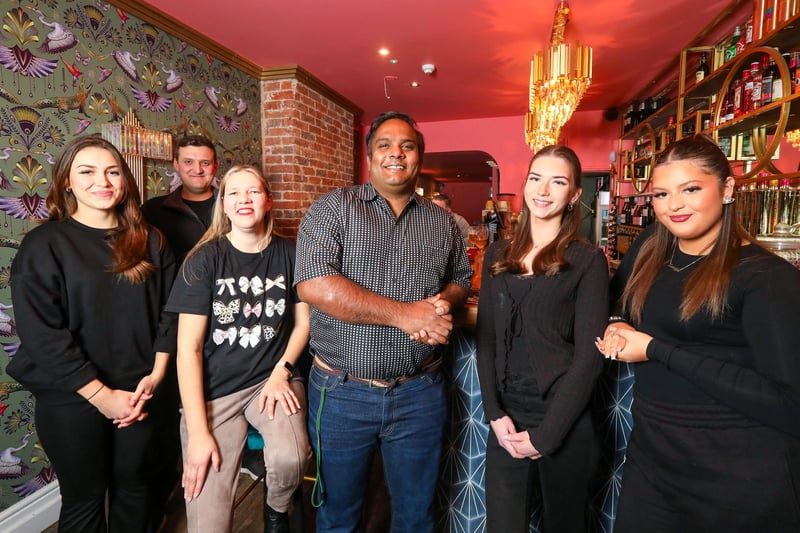 From left, Diana Shpegam (corr), architect/designer Rafal Orlikowski, Monica Tera, owner Bobby Tera, Amelia Savage-Reay and Cerys O'Shea. Bobby's Lounge - a new cocktail bar - has opened in Marmion Road, Southsea
Picture: Chris Moorhouse (jpns 060124-42)