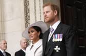 The Duke and Duchess of Sussex leaving the National Service of Thanksgiving at St Paul's Cathedral, London, on day two of the Platinum Jubilee celebrations for Queen Elizabeth II. Picture date: Friday June 3, 2022.