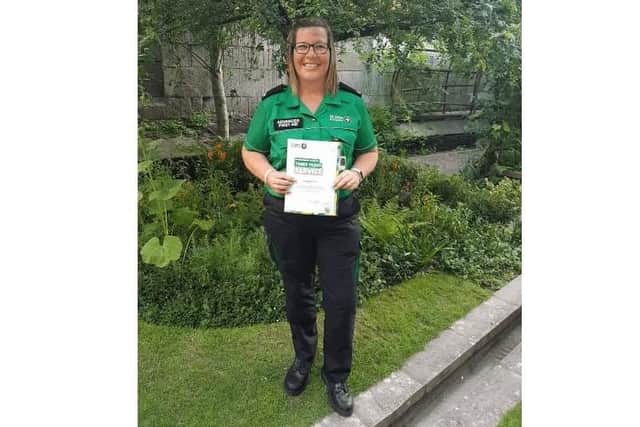 Guinness employee, and St John Ambulance volunteer, Kat Fell, who has helped more than 100 people join the NHS Covid-19 vaccination programme