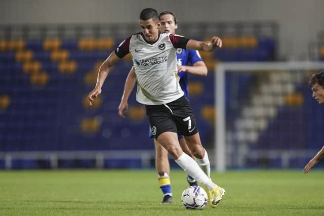 Gassan Ahadme hasn't made a Pompey squad since last month's 5-3 defeat at AFC Wimbledon in the Papa John's Trophy. Picture: Jason Brown/ProSportsImages