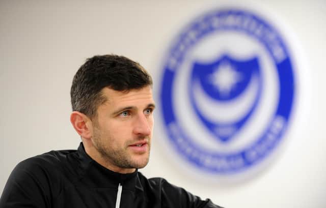 Pompey boss John Mousinho is looking at utilising the loan market in January. Pic: Sarah Standing.