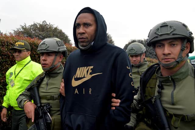 Jhon Viafara has been sentenced to 11 years in prison for trafficking cocaine (Photo credit should read DIANA SANCHEZ/AFP/Getty Images)