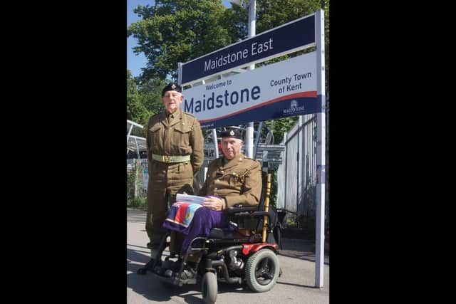 Roy Hunt (left) and Michael Homer outside Maidstone East train station