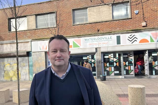 Wayne Layton Outside The Old Game Shop In The Town Centre.