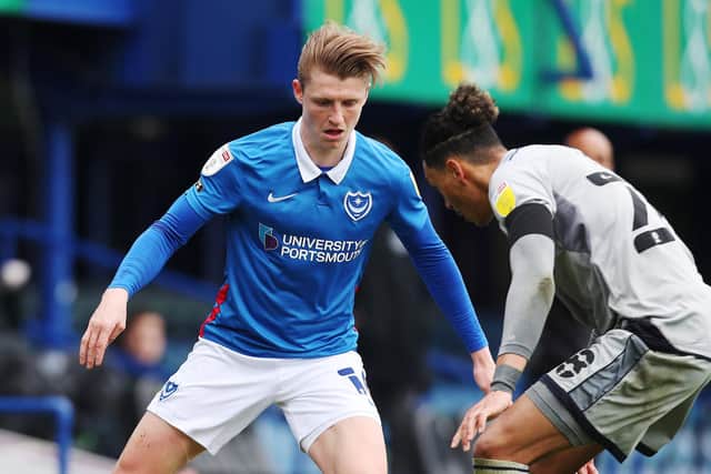 George Byers made a rare Pompey appearance from the bench.