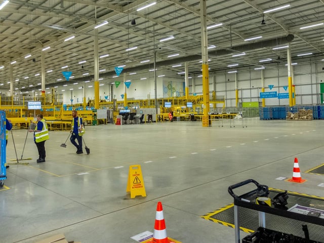 Inside the warehouse