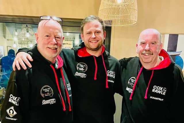Mark Hamnett Left, Steve Foulis Middle &amp; Mike Cave Right, the Organisers of Fish GP Charity Fishing