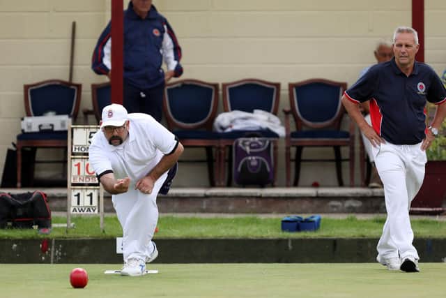 Jamie Ward, left, helped Leigh Park to a double Portsmouth Bowls League success.
Picture: Chris Moorhouse