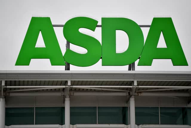 Logo of supermarket chain Asda. Picture: BEN STANSALL/AFP via Getty Images.