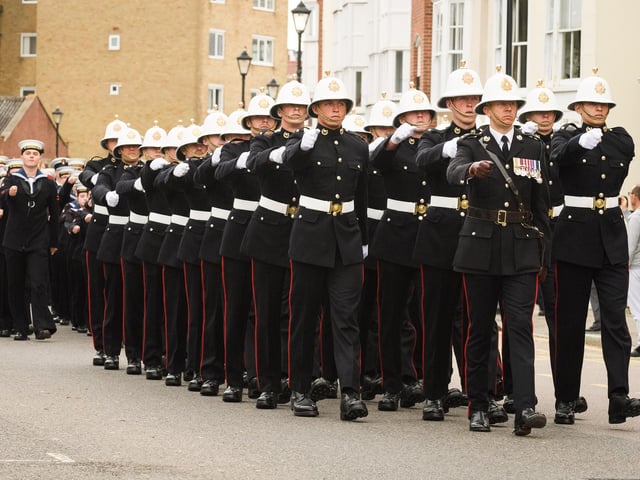 Pictured is: Royal Marines. Picture: Keith Woodland (190621-82).