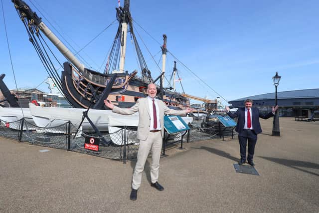 Matthew Sheldon, director of museum operations and Dominic Jones, CEO of the Mary Rose Trust, pictured at Portsmouth Historic Dockyard.

Picture: Stuart Martin (220421-7042)