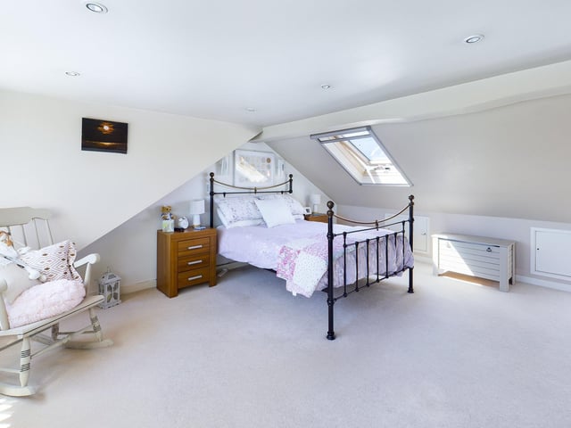 The top-floor bedroom