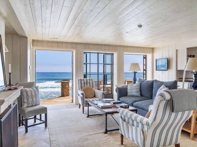 A cabana sits directly on the beach and a house is only accessible by cliffside lift. Pic credit: Anthony Barcelo