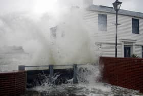 Old Portsmouth taking a beating from the sea.
PICTURE: WILL CADDY (080988-19)