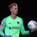 Pompey keeper Alex Bass.  Picture: Catherine Ivill/Getty Images