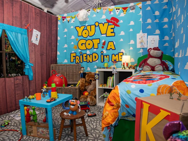 Andy's bedroom from Toy Story on the Enchanted Walk at Keydell Nurseries.Photos by Alex Shute