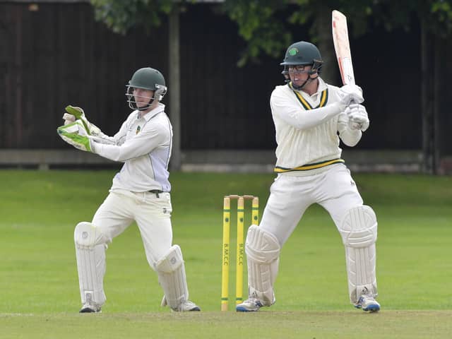 Sam Robinson smashed a quickfire half-century for Bedhampton against Portsmouth. Picture: Neil Marshall