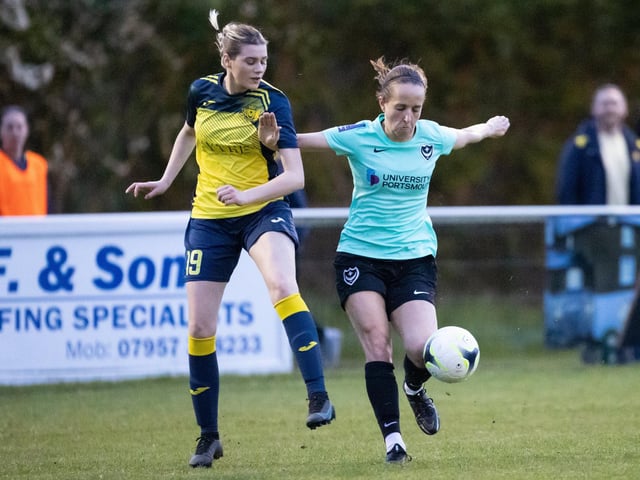 Portsmouth (light blue) v Moneyfields. Picture by Alex Shute