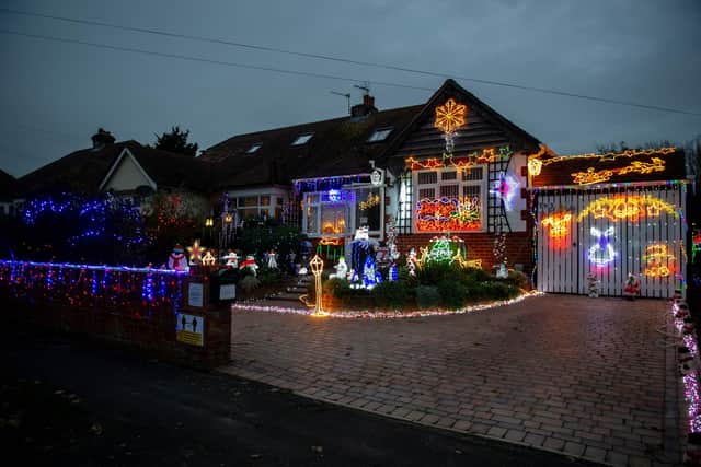 Bill and Barbara Wright have been decorating their house and gardens with Christmas lights for the last 10 years for a local charities. This year theyâ€™ve decided on The Portchester food bank.

Pictured: Decorations around ths house in Portchester on 27 November 2020.

Picture: Habibur Rahman