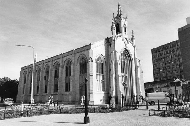 All Saints Church standing tall in September 1980. The News PP4422
