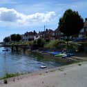 Kayaks lined up at Hardway Slipway. Picture: Diane Furlong