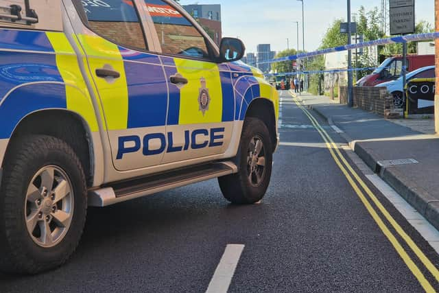 Police at the scene in Goldsmith Avenue, Fratton, on Thursday (September 14). Picture: Habibur Rahman.