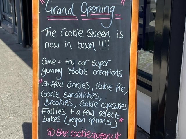 The Cookie Queen opened yesterday (May 14) on Cosham High Street, and queues of people lined up out the door to sample New York style stuffed cookies, and cookie pie slices. Gemma Daysh, the business owner, estimates hundreds of people visited the bakery. Picture: Gemma Daysh.