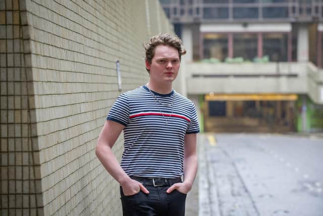 One of the students, Liam Sangster, outside Chaucer House halls. Picture: Habibur Rahman