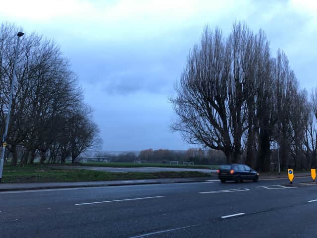 The empty car park where the travellers had set up home.