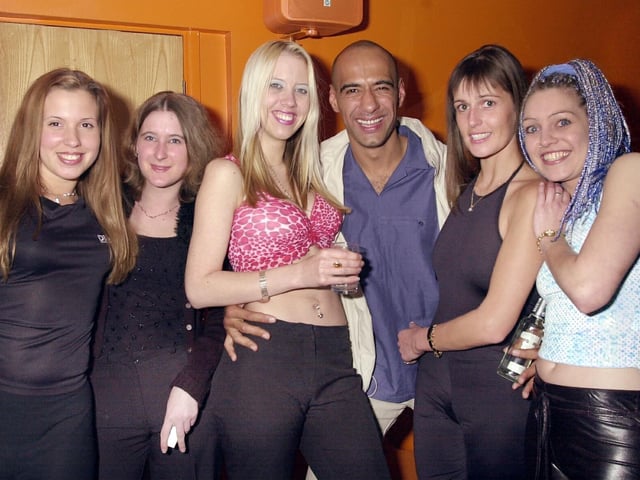Clubbers enjoying a night out at Bar Bluu in Southsea in the 00s