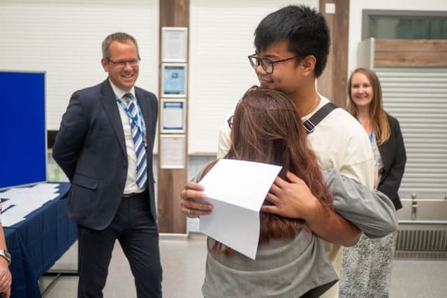 Joy at Castle View on GCSE day