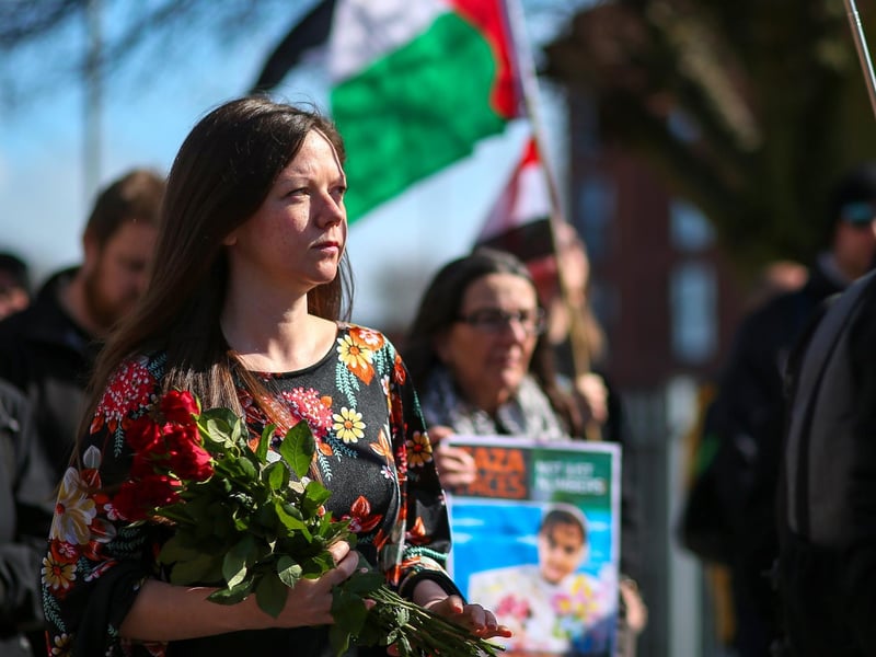 The campaigners are calling for an end to the war in GazaPicture: Chris Moorhouse (jpns 170324-29)