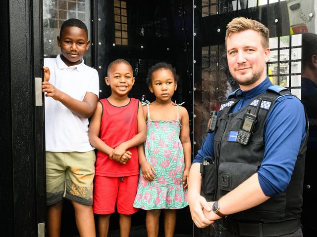 Pictured is: Mohamed Bah, Abduali, Ast and Nick Mosnick from Southsea Neighbour Policing.Picture: Keith Woodland (100921-22)