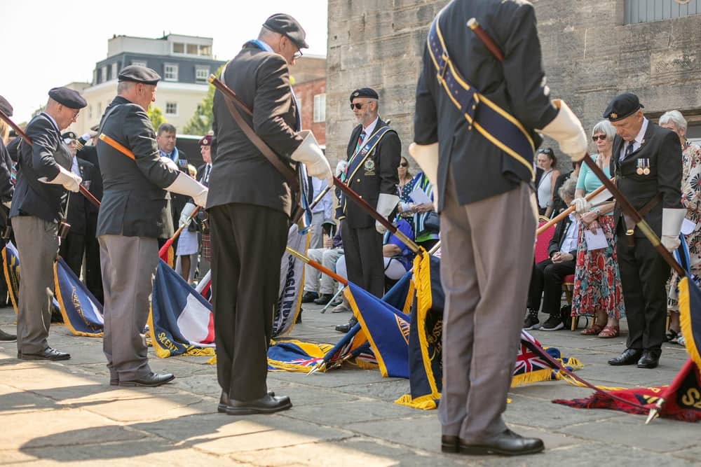 Pictured: 2 minute silence as Standard-bearers put flags down
Picture: Habibur Rahman