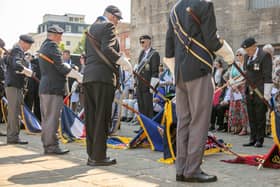 Pictured: 2 minute silence as Standard-bearers put flags down
Picture: Habibur Rahman