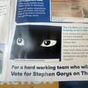 The election leaflet for Stephen Gorys