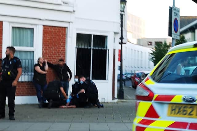 Police arrested the man on Sunday evening