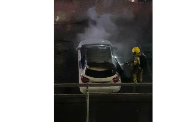Firefighters were called to deal with a car fire in Buckland last night.
