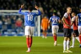 Reeco Hackett scored his first goal since September as Pompey drew with Cheltenham Town at Fratton Park. Picture: Robin Jones/Digital South